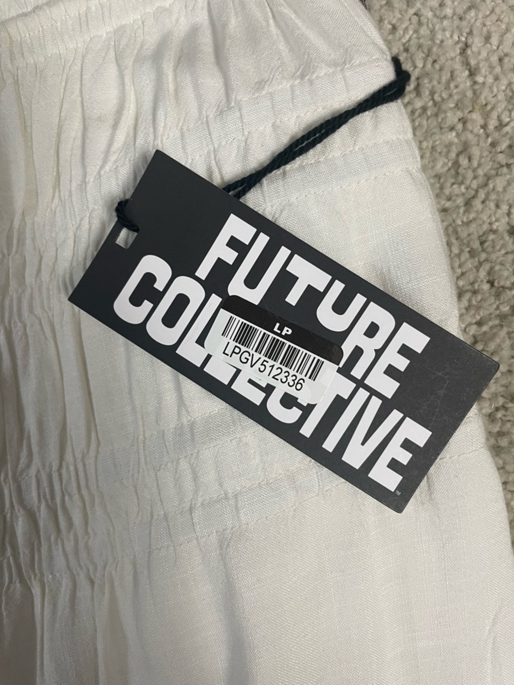 FUTURE COLLECTIVE White Rayon EMBROIDERED High Rise Eyelet DROP A-Line SKIRT - Picture 5 of 7